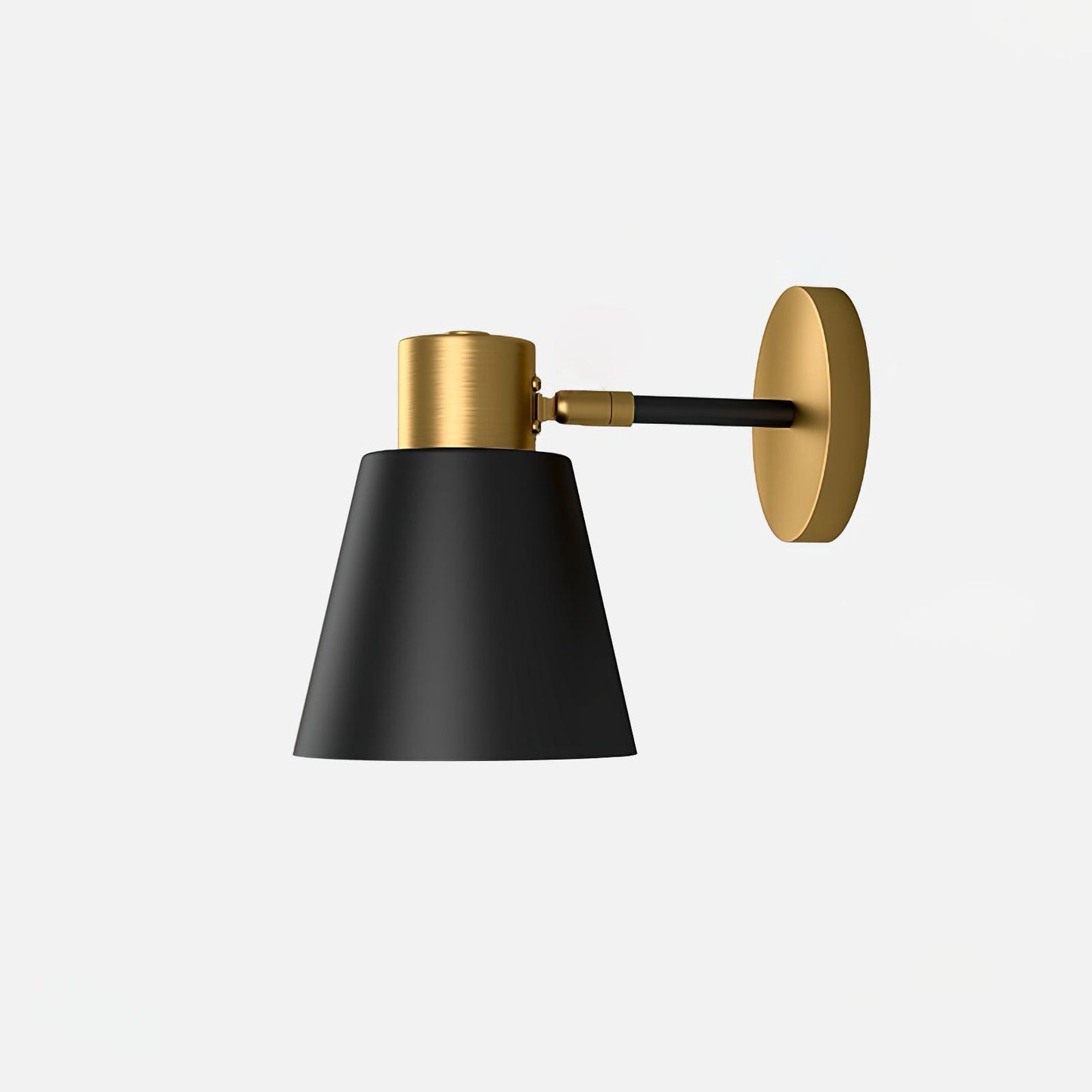 Adjustable Armed Wall Lamp Dia 5.9″ x H 7.9″ / Dia 15cm x H 20cm / Gold & Black Wall lamp