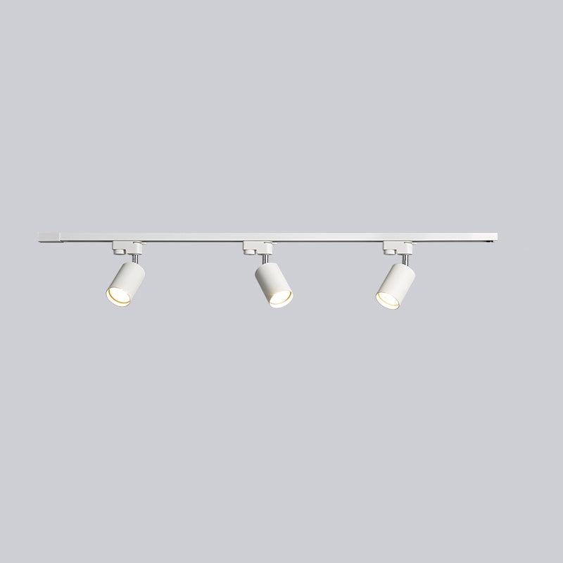 Adjustable Spotlight Track Ceiling Light 3 lamps Dia 39.4″ x H 4.3″ / L 100cm x H 11cm (Power:~36W) / White / Warm Light