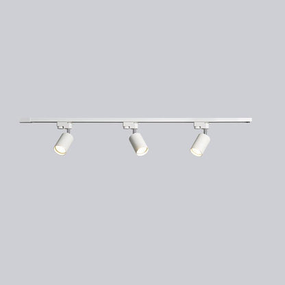 Adjustable Spotlight Track Ceiling Light 3 lamps Dia 39.4″ x H 4.3″ / L 100cm x H 11cm (Power:~36W) / White / Warm Light