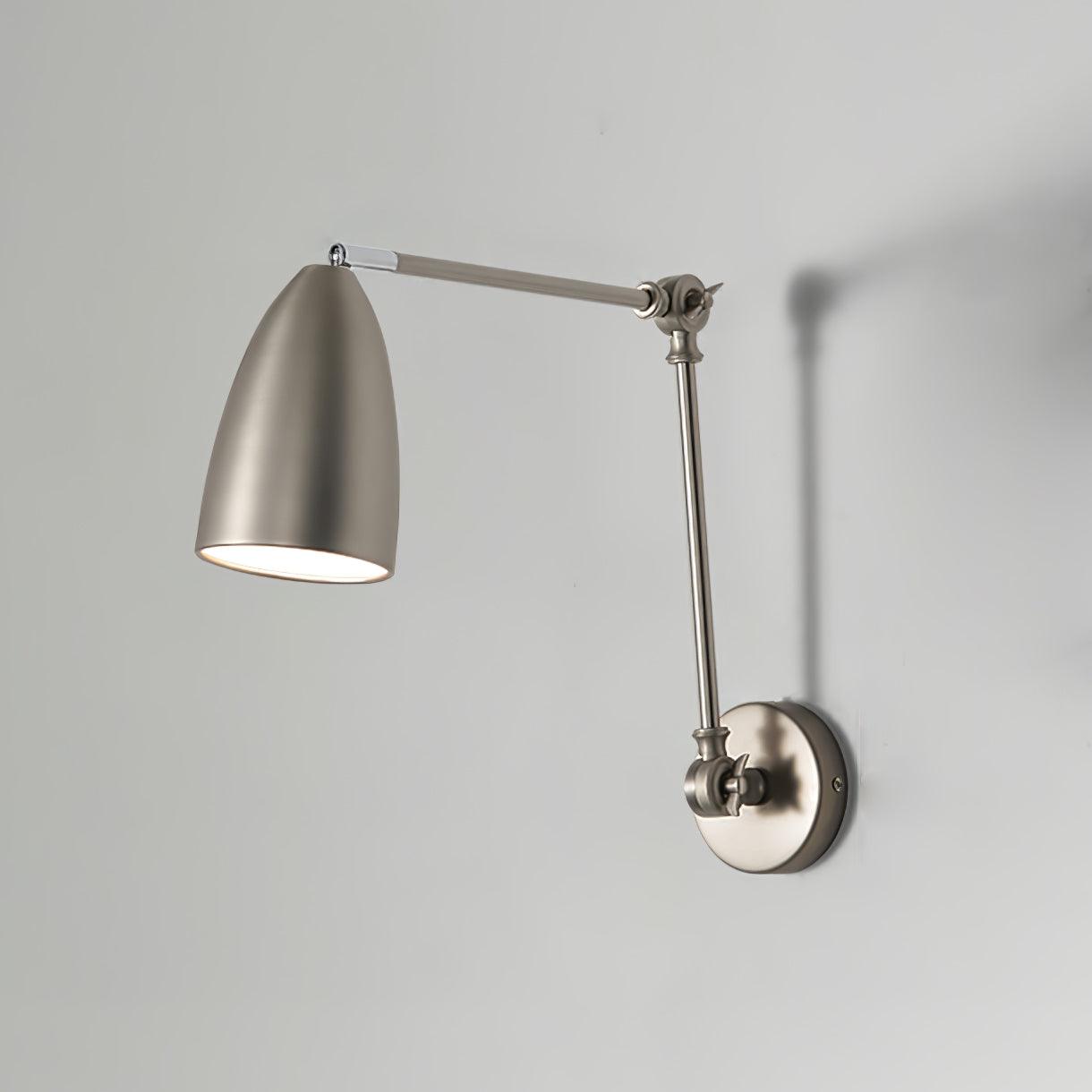 Adjustable Swing Arm Wall Lamp Dia 3.9″ x H 6.1″ / Dia 10cm x H 15.5cm / Nickel Wall lamp