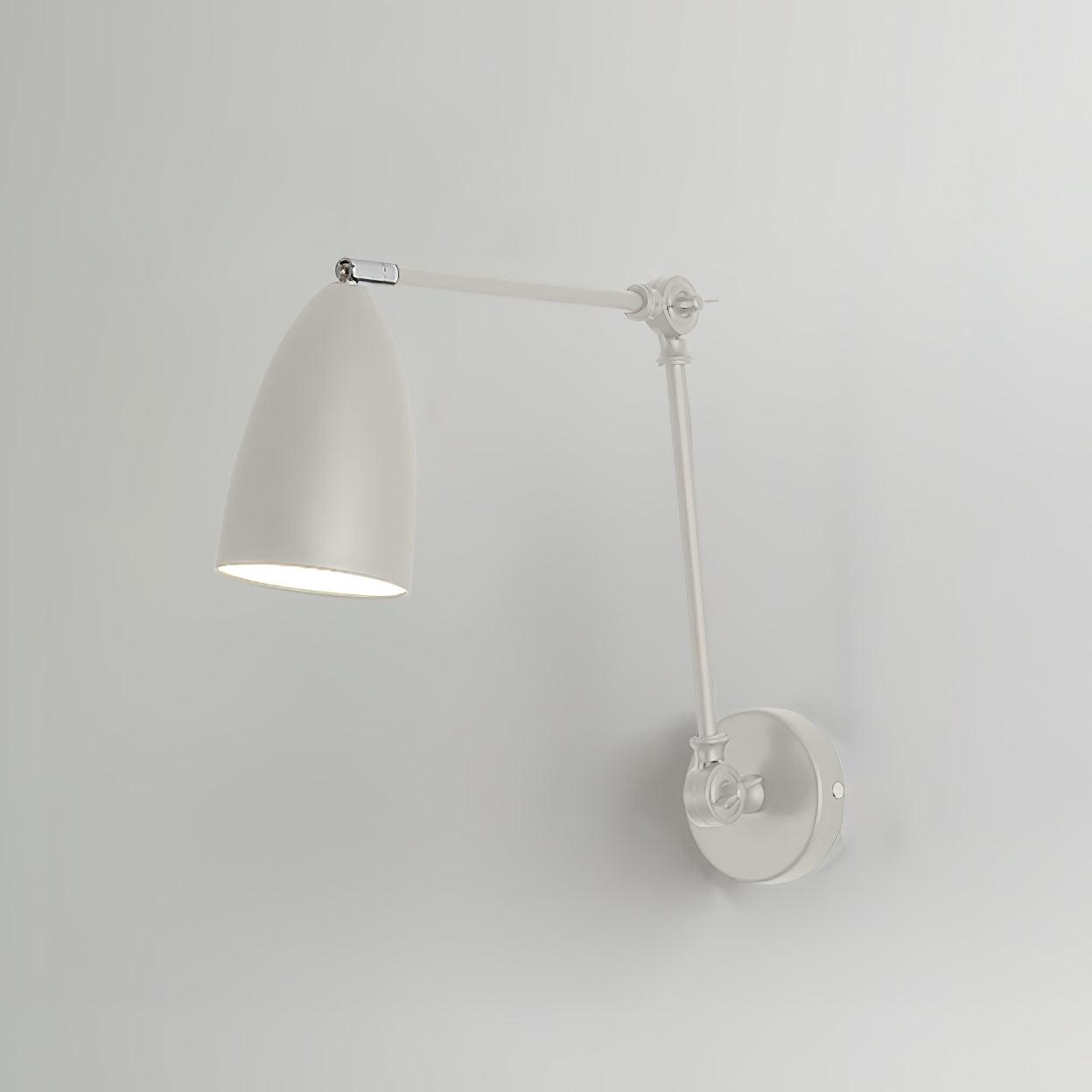 Adjustable Swing Arm Wall Lamp Dia 3.9″ x H 6.1″ / Dia 10cm x H 15.5cm / White Wall lamp