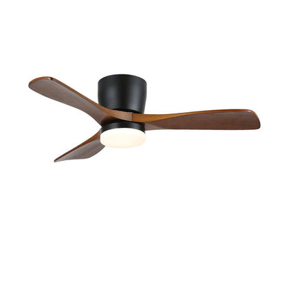 Aerodynamics Wooden 48’’/52’’ Ceiling Fan Light Dia 42″ x H 9.8″ / Model A Walnut Wood Grain & Black / Three-Color