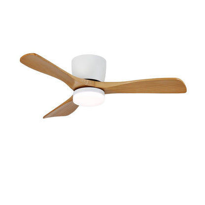 Aerodynamics Wooden 48’’/52’’ Ceiling Fan Light Dia 42″ x H 9.8″ / Model A Nature Wood Grain & White / Three-Color