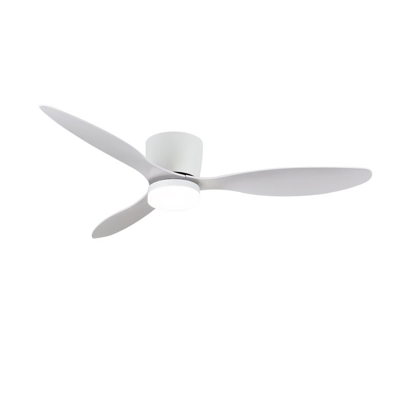 Aerodynamics Wooden 48’’/52’’ Ceiling Fan Light Dia 42″ x H 9.8″ / Model B White / Three-Color Changing Light Ceiling fan