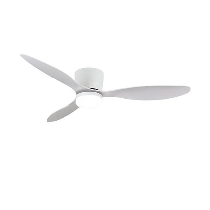 Aerodynamics Wooden 48’’/52’’ Ceiling Fan Light Dia 42″ x H 9.8″ / Model B White / Three-Color Changing Light Ceiling fan