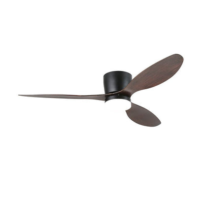 Aerodynamics Wooden 48’’/52’’ Ceiling Fan Light Dia 42″ x H 9.8″ / Model B Walnut Wood Grain & Black / Three-Color