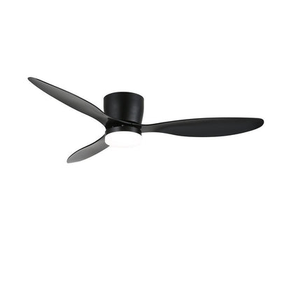 Aerodynamics Wooden 48’’/52’’ Ceiling Fan Light Dia 42″ x H 9.8″ / Model B Black / Three-Color Changing Light Ceiling fan