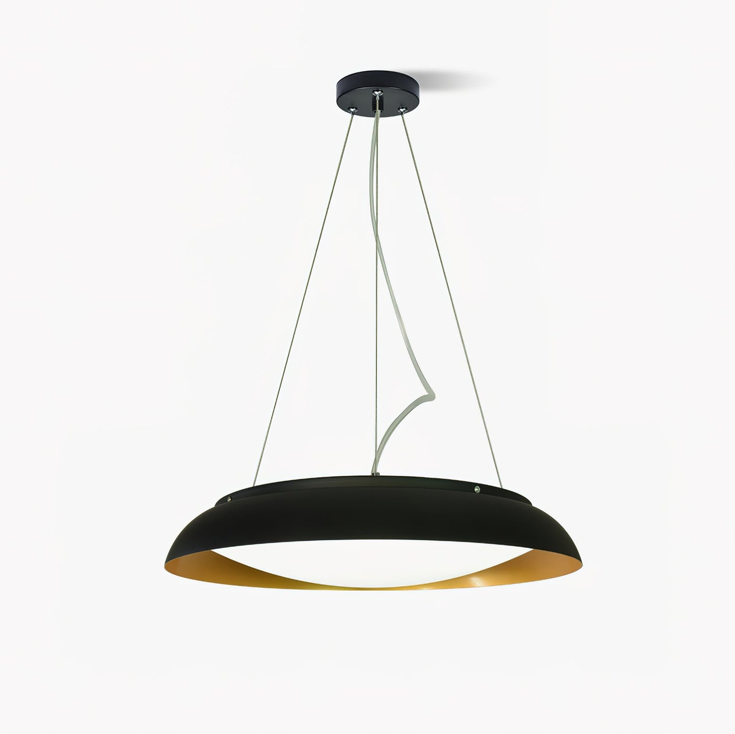 Aero Pendant Light Dia 16.5″ x H 4.3″ / Dia 42cm x H 11cm / Black / Warm White Pendant light