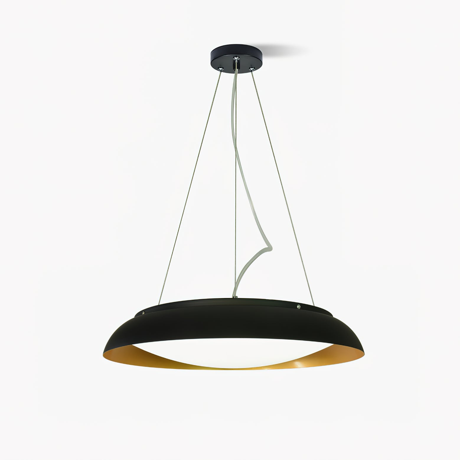Aero Pendant Light Dia 16.5″ x H 4.3″ / Dia 42cm x H 11cm / Black / Warm White Pendant light