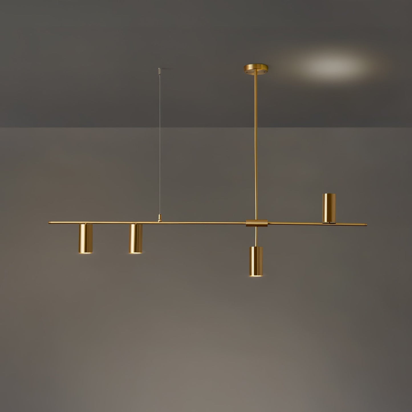 Cassandra Linear Chandelier 4-lights: L 47.2″ x H 24.4″ / Gold 1001 Chandelier