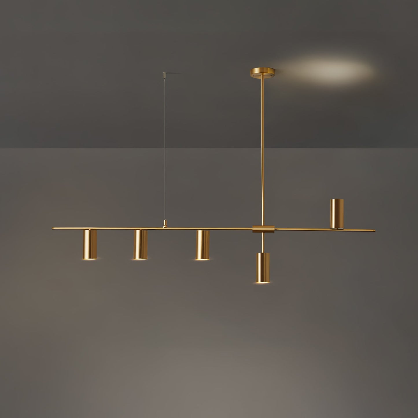 Cassandra Linear Chandelier 5-lights: L 52″ x H 25.2″ / Gold 1001 Chandelier
