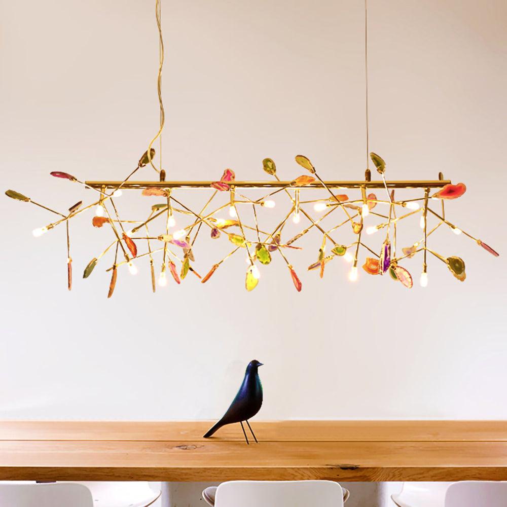 Agate Flake Chandelier 24 heads L 51.2 x H 19.7″/ L 130cm x H 50cm / Multicolor Chandelier