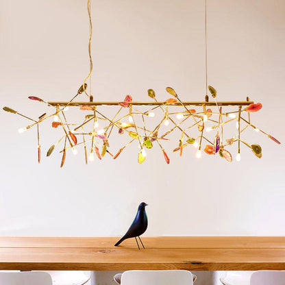 Agate Flake Chandelier 24 heads L 51.2 x H 19.7″/ L 130cm x H 50cm / Multicolor Chandelier