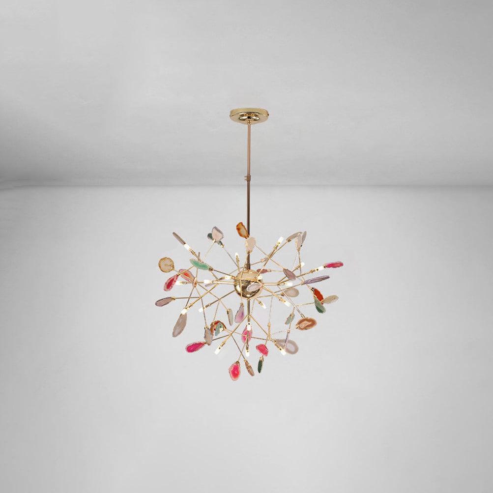 Agate Flake Chandelier 20 heads ? 29.5″ x H 21.7″/ Dia 75cm x H 55cm / Multicolor Chandelier
