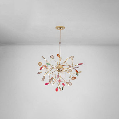 Agate Flake Chandelier 20 heads ? 29.5″ x H 21.7″/ Dia 75cm x H 55cm / Multicolor Chandelier