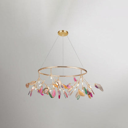Agate Flake Chandelier 20 heads ? 34.6″ x H 19.7″/ Dia 88cm x H 50cm / Multicolor Chandelier