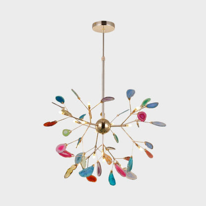 Agate Flake Chandelier 16 heads ? 23.6″ x H19.7″/ Dia 60cm x H 50cm / Multicolor Chandelier