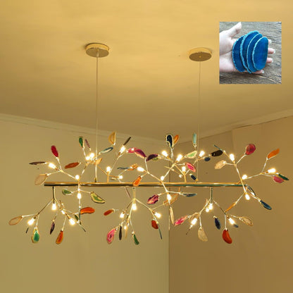 Agate Flake Chandelier 32 heads L 51.2 x H 19.7″/ L 130cm x H 50cm / Blue Chandelier