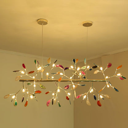 Agate Flake Chandelier 32 heads L 51.2 x H 19.7″/ L 130cm x H 50cm / Multicolor Chandelier