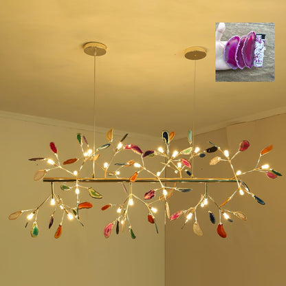 Agate Flake Chandelier 32 heads L 51.2 x H 19.7″/ L 130cm x H 50cm / Pink Chandelier