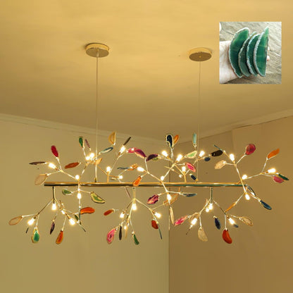 Agate Flake Chandelier 32 heads L 51.2 x H 19.7″/ L 130cm x H 50cm / Green Chandelier