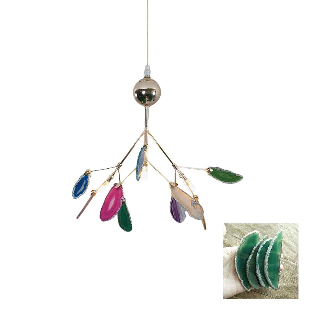 Agate Flake Chandelier 4 heads ? 11.8″ x H 11.8″/ Dia 30cm x H 30cm / Green Chandelier