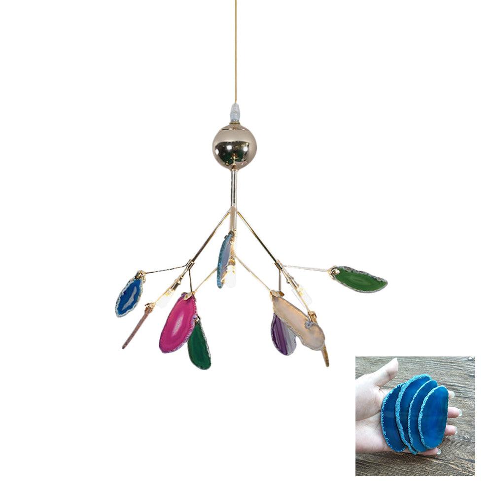 Agate Flake Chandelier 4 heads ? 11.8″ x H 11.8″/ Dia 30cm x H 30cm / Blue Chandelier
