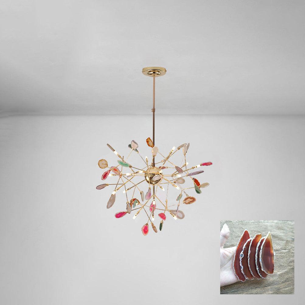 Agate Flake Chandelier 20 heads ? 29.5″ x H 21.7″/ Dia 75cm x H 55cm / Orange Chandelier