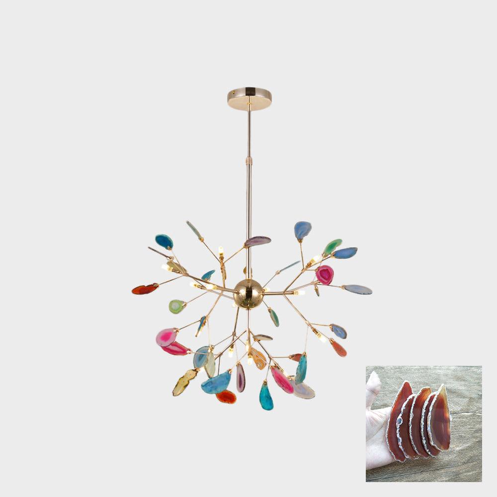 Agate Flake Chandelier 16 heads ? 23.6″ x H19.7″/ Dia 60cm x H 50cm / Orange Chandelier