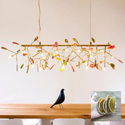 Agate Flake Chandelier 24 heads L 51.2 x H 19.7″/ L 130cm x H 50cm / Yellow Chandelier