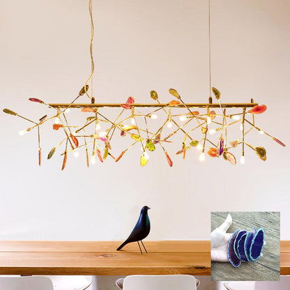 Agate Flake Chandelier 24 heads L 51.2 x H 19.7″/ L 130cm x H 50cm / Purple Chandelier