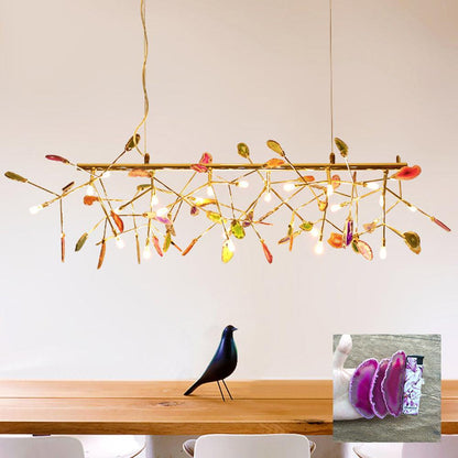 Agate Flake Chandelier 24 heads L 51.2 x H 19.7″/ L 130cm x H 50cm / Pink Chandelier