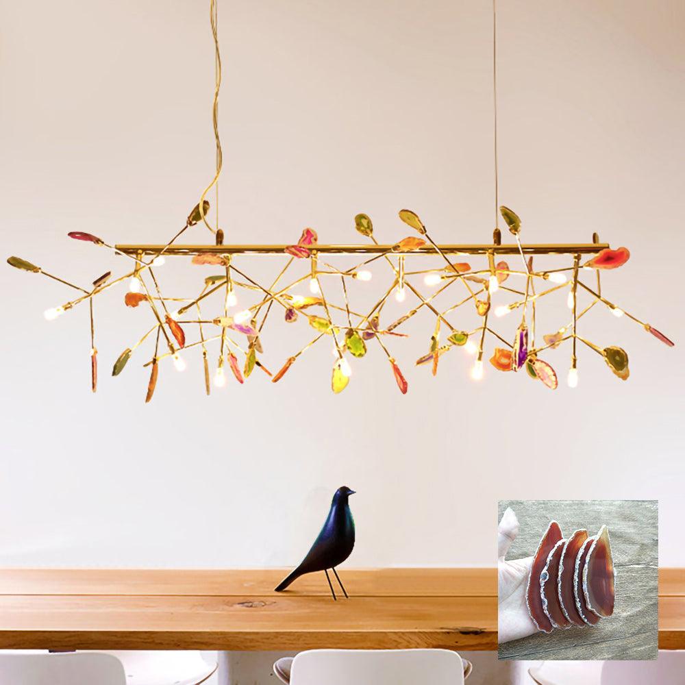 Agate Flake Chandelier 24 heads L 51.2 x H 19.7″/ L 130cm x H 50cm / Orange Chandelier