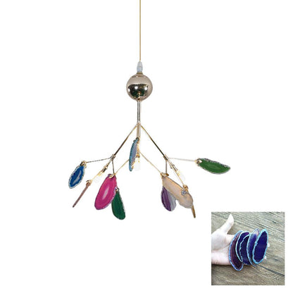 Agate Flake Chandelier 4 heads ? 11.8″ x H 11.8″/ Dia 30cm x H 30cm / Purple Chandelier