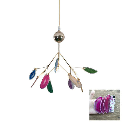Agate Flake Chandelier 4 heads ? 11.8″ x H 11.8″/ Dia 30cm x H 30cm / Pink Chandelier