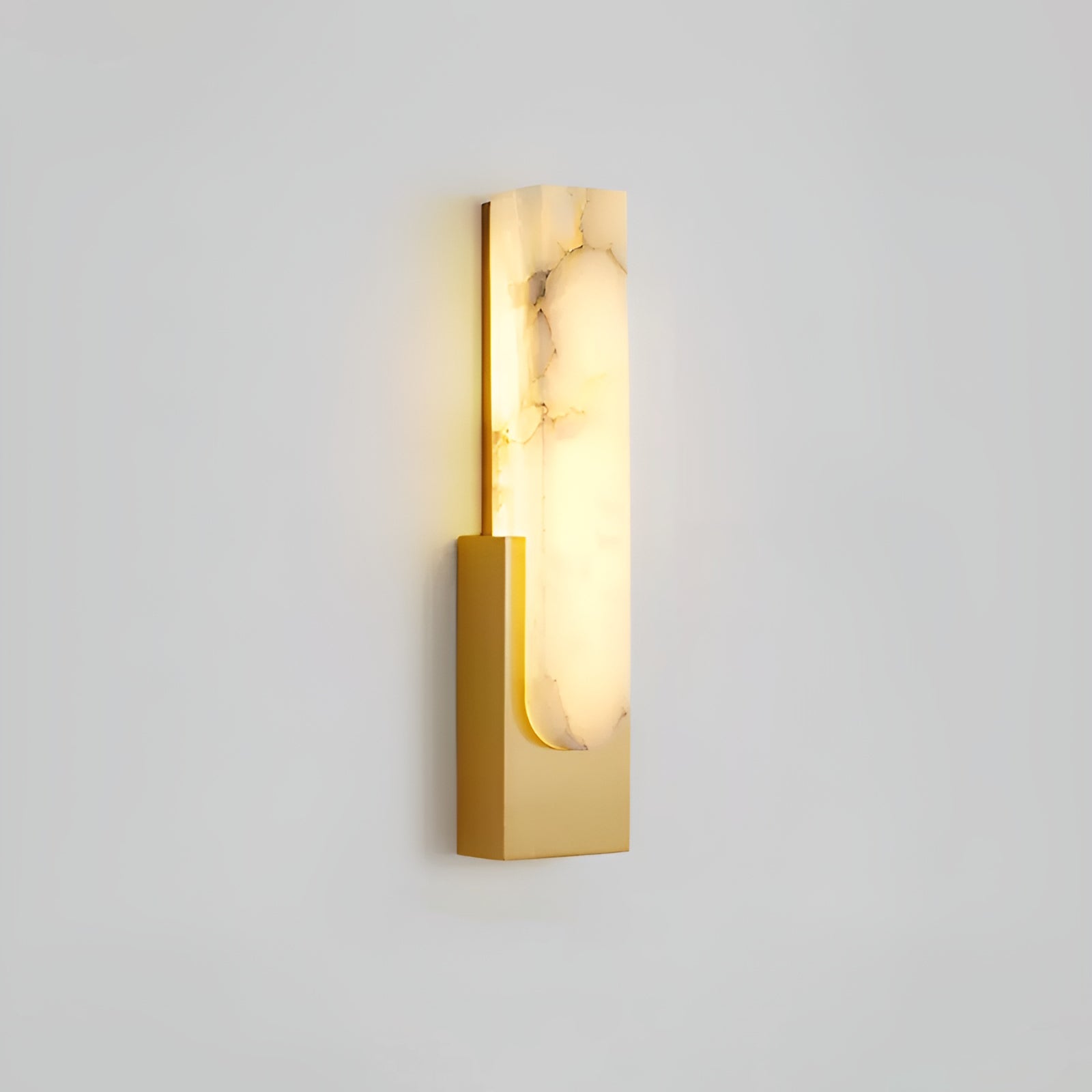 Agatha Alabaster Wall Lamp ? 3.9″ x H 19.7″ / Dia 10cm x H 50cm / Copper & Warm Light / Single Wall lamp