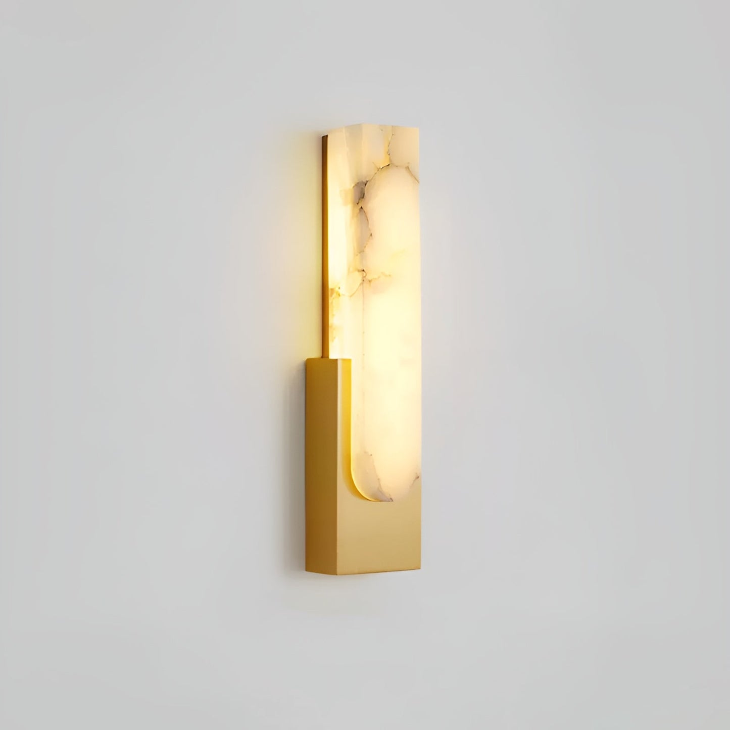 Agatha Alabaster Wall Lamp Dia 3.9″ x H 19.7″ / Dia 10cm x H 50cm / Copper & Warm Light / Single Wall lamp