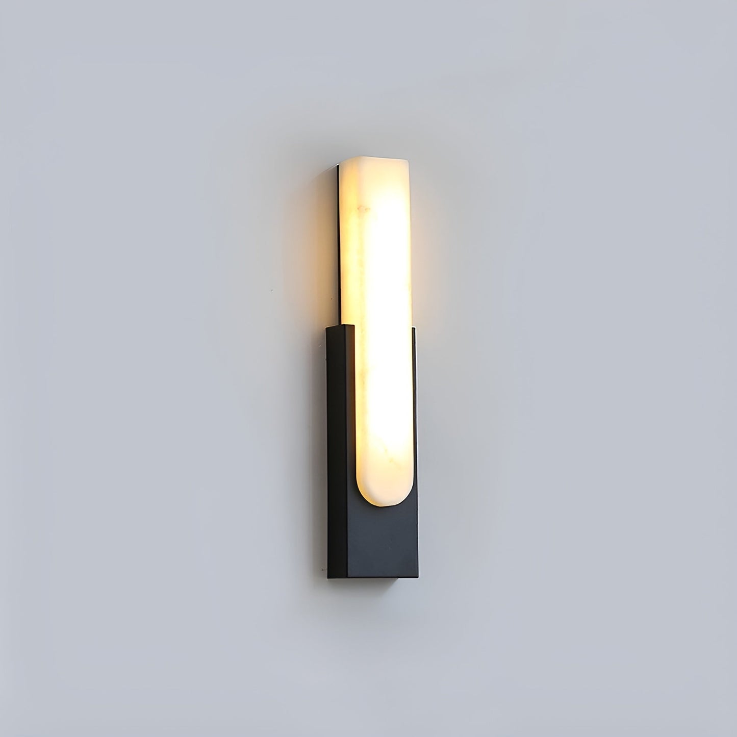 Agatha Alabaster Wall Lamp ? 3.9″ x H 19.7″ / Dia 10cm x H 50cm / Black & Warm Light / Single Wall lamp