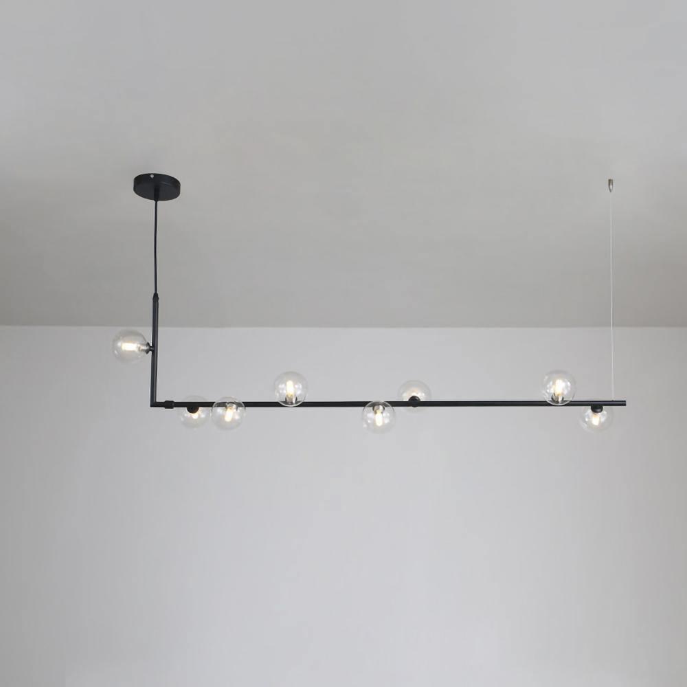 Air 73 Glass Pendant Lamp 8heads L 47.2″ x H 59″ / L 120cm x H 150cm / Black Chandelier