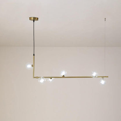 Air 73 Glass Pendant Lamp 6heads L 35.4″ x H 59″ / L 90cm x H 150cm / Gold Chandelier