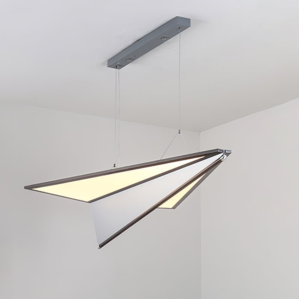 Airplane Pendant Light L 29.1″ x W 22.4″ x H 5.9″ / Dark Grey & White / Warm Light Pendant light