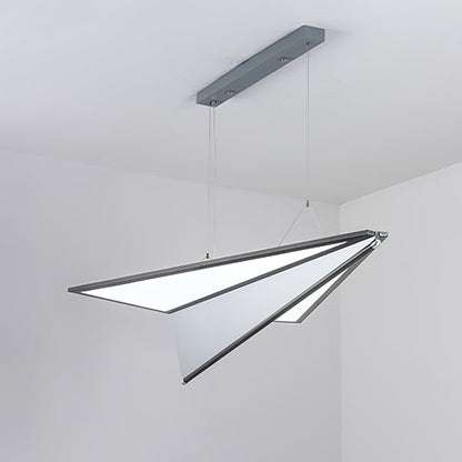 Airplane Pendant Light L 29.1″ x W 22.4″ x H 5.9″ / Dark Grey & White / Cool Light Pendant light