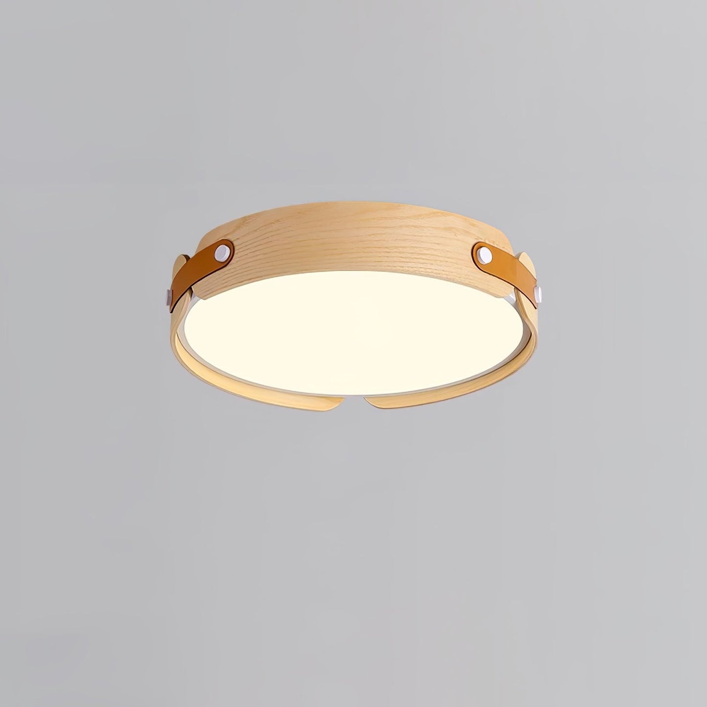 Aiwen Wood Ceiling Light Dia 16.5″ x H 2.7″ / Dia 42cm x H 7cm (Power ~ 27W) / Wood Color / Warm Light Ceiling lamp