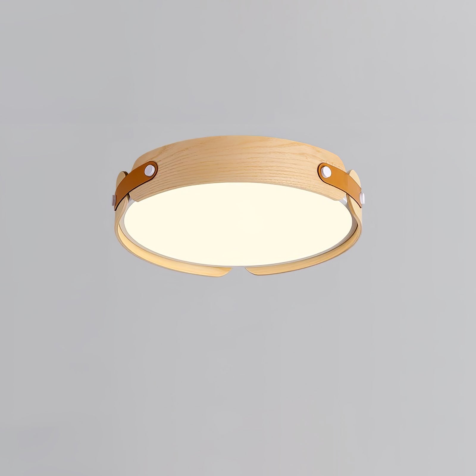 Aiwen Wood Ceiling Light Dia 16.5″ x H 2.7″ / Dia 42cm x H 7cm (Power ~ 27W) / Wood Color / Warm Light Ceiling lamp