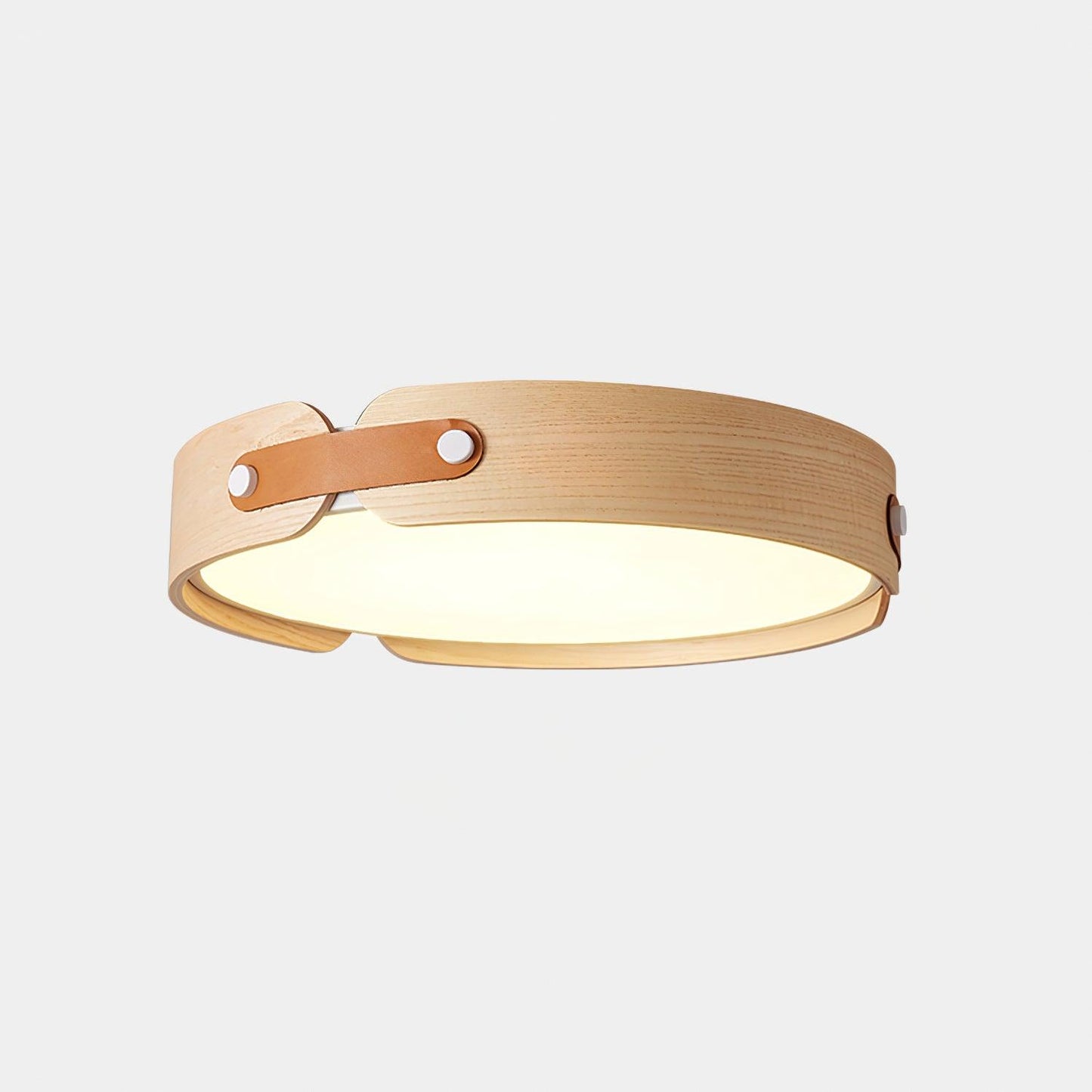 Aiwen Wood Ceiling Light Dia 22″ x H 2.7″ / Dia 56cm x H 7cm (Power ~ 36W) / Wood Color / Warm Light Ceiling lamp