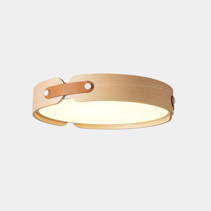 Aiwen Wood Ceiling Light Dia 22″ x H 2.7″ / Dia 56cm x H 7cm (Power ~ 36W) / Wood Color / Warm Light Ceiling lamp