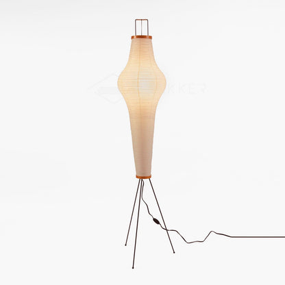Rice Paper Floor Lamp Akari 14A: ? 13″ x H 63.7″ / Dia 33cm x H 162cm / White / US Plug Floor lamp