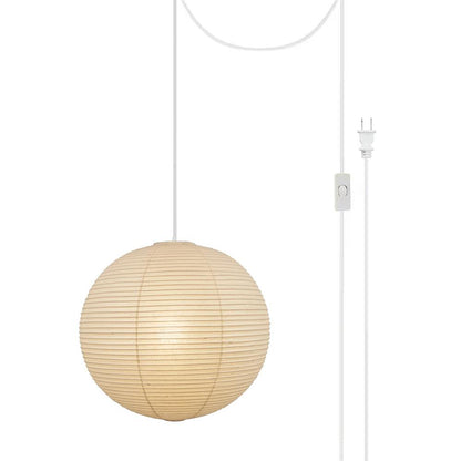 Akari A Pendant Swag Light ? 11.8″ x H 11″ / Dia 30cm x H 28cm (1 hooks) / White / US Plug Pendant light