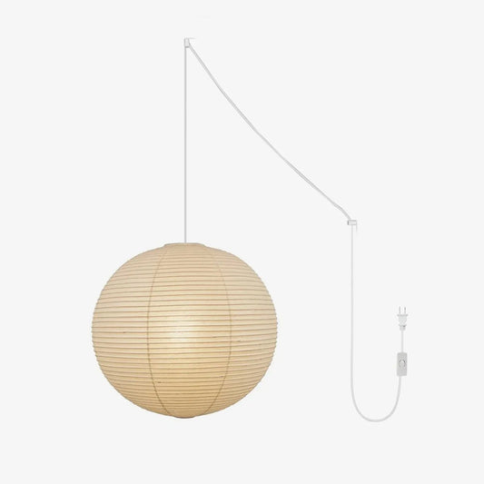 Akari A Round Swag Light Dia 21.7″ x H 20.5″ (2 hooks) / White / US Plug 1001 Pendant light