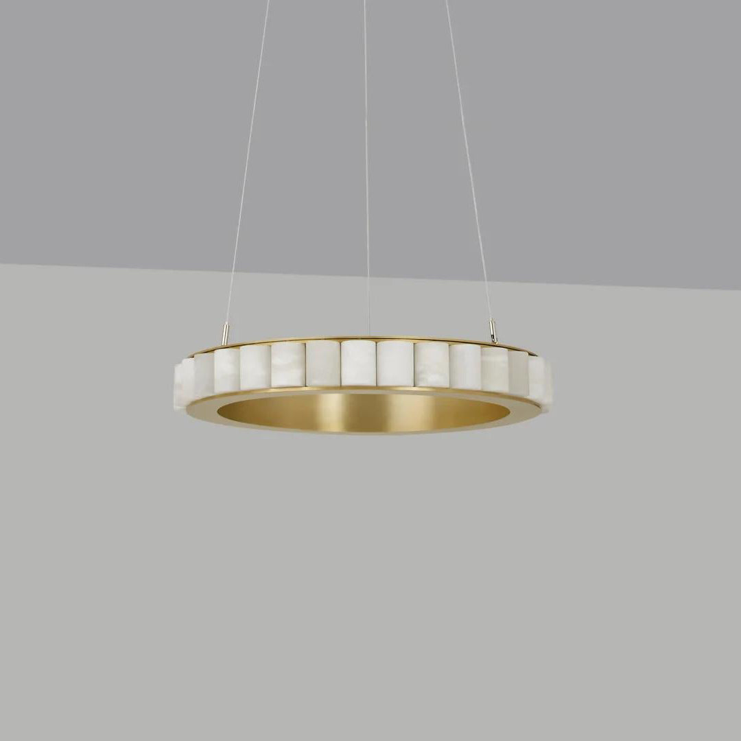 Alabaster Avalon Halo Chandelier Chandelier